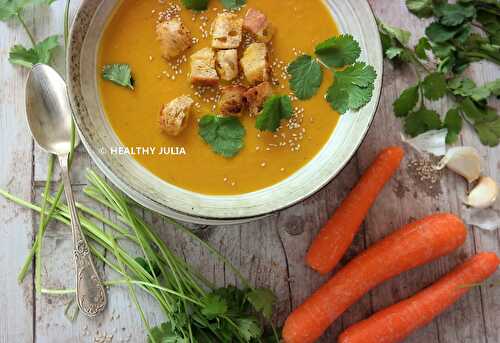 VELOUTÉ DE CAROTTES RÔTIES #VEGAN