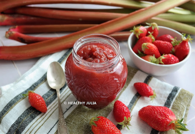 CONFITURE FRAISES-RHUBARBE #VEGAN