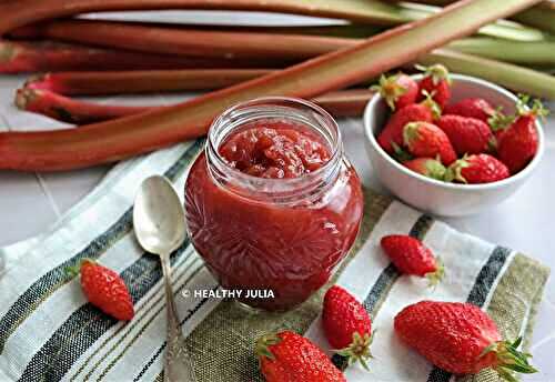 CONFITURE FRAISES-RHUBARBE #VEGAN