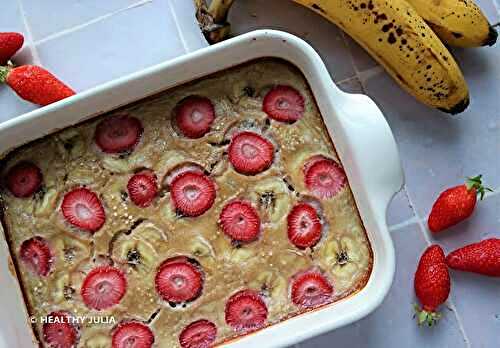 GRATIN DE QUINOA ET AVOINE AUX FRAISES