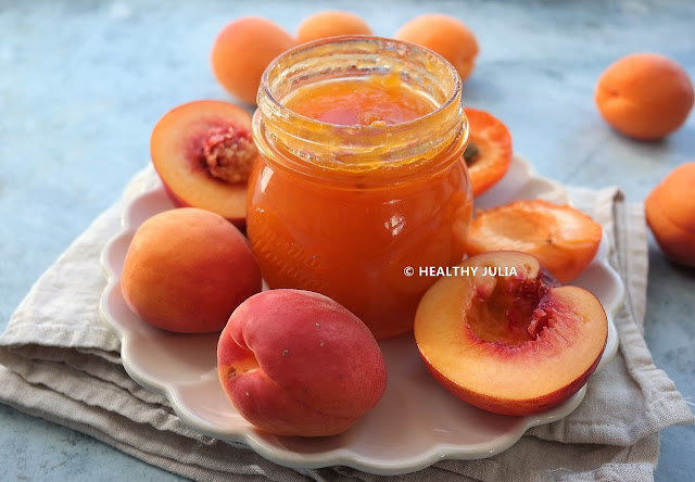 CONFITURE PÊCHE-ABRICOT ALLÉGÉE EN SUCRE #VEGAN