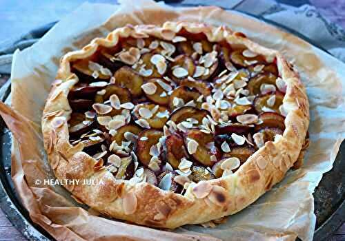 TARTE RUSTIQUE AUX PRUNES ET AMANDES DE J.-F. MALLET #VEGAN