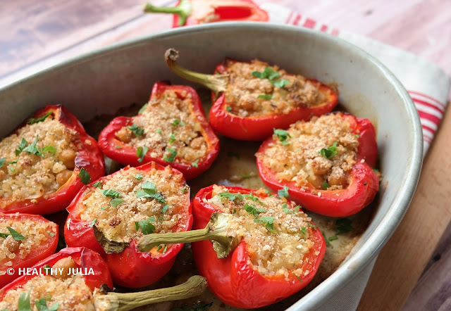 POIVRONS FARCIS AU BOULGOUR ET AUX POIS CHICHES #VEGAN