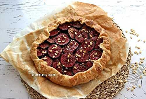 TARTE RUSTIQUE AUX FIGUES VIOLETTES ET AUX PIGNONS #VEGAN