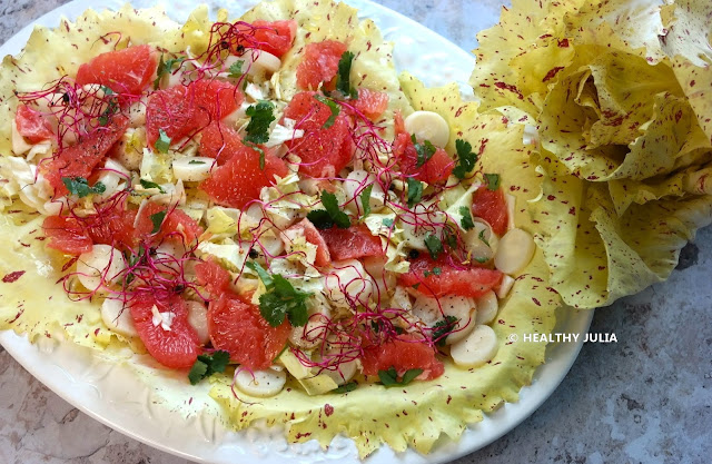 SALADE AUX CŒURS DE PALMIER ET POMÉLO #DÉTOX #VEGAN