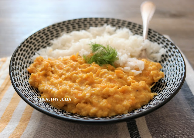 DHAL DE PATATE DOUCE ET LENTILLES CORAIL #VEGAN