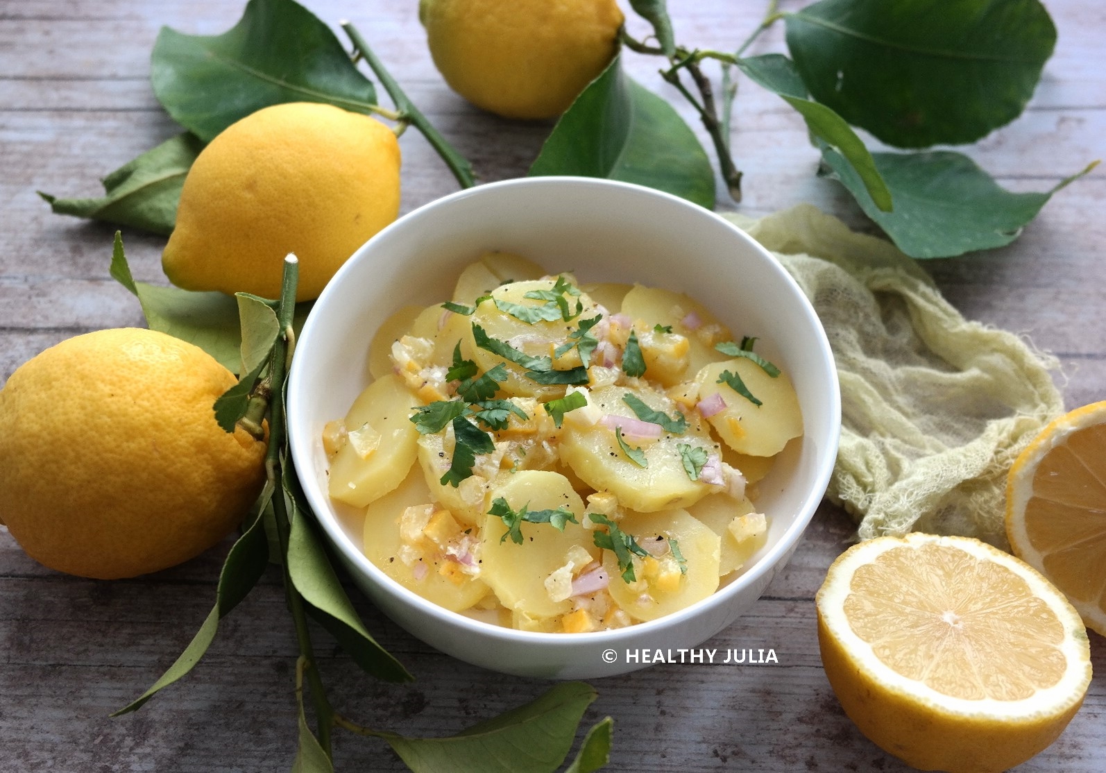 SALADE DE POMMES DE TERRE TIÈDES AU CITRON CONFIT #VEGAN