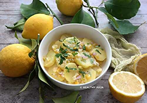 SALADE DE POMMES DE TERRE TIÈDES AU CITRON CONFIT #VEGAN