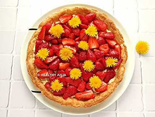 TARTE PÂTISSIÈRE AUX FRAISES #VEGAN