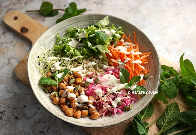 BOWL DE QUINOA, COUSCOUS ET CRUDITÉS #VEGAN