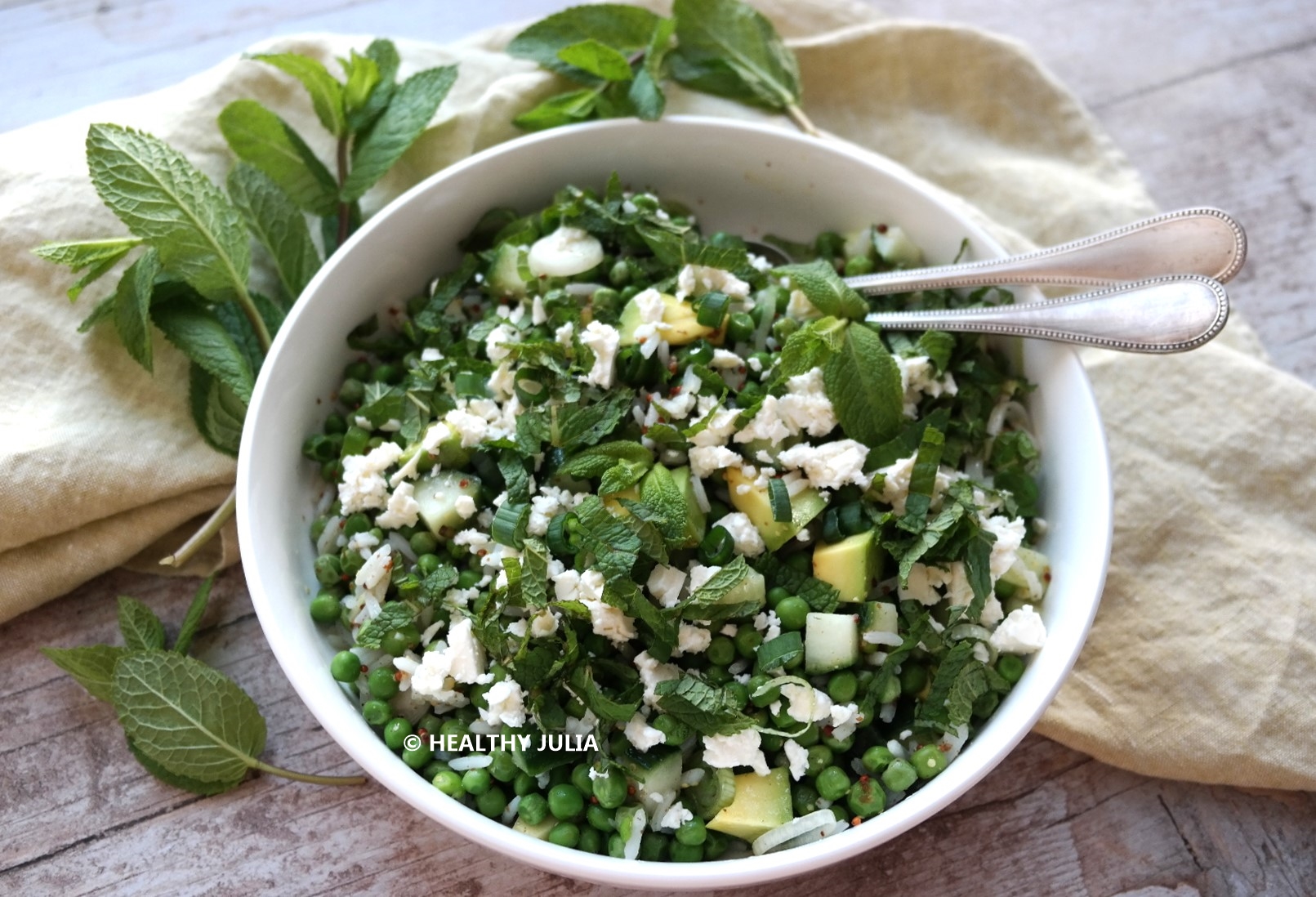 SALADE DE PETITS POIS À LA FETA #VEGAN