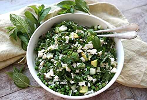 SALADE DE PETITS POIS À LA FETA #VEGAN