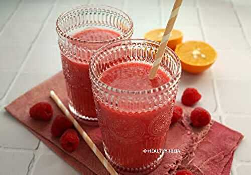 SMOOTHIE ORANGE ET FRAMBOISE #VEGAN