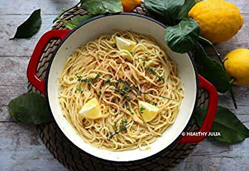 SPAGHETTI AIL ET CITRON #VEGAN