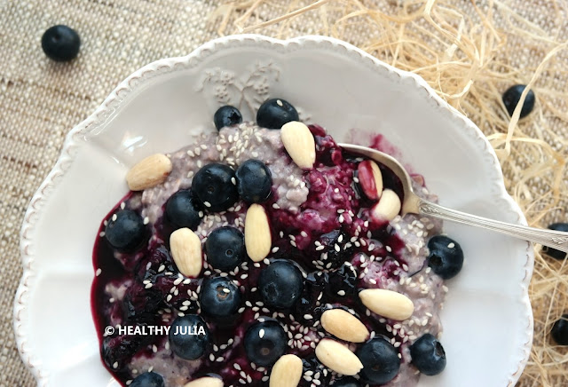 OVERNIGHT PORRIDGE AUX MYRTILLES #VEGAN
