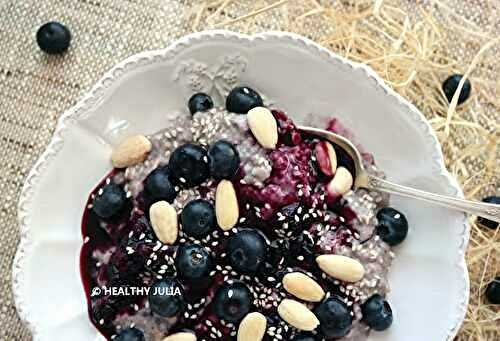 OVERNIGHT PORRIDGE AUX MYRTILLES #VEGAN