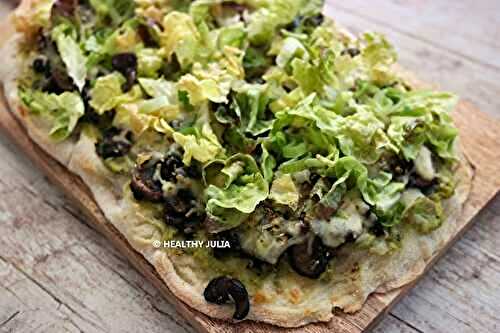 PINSA AUX CHAMPIGNONS ET PESTO D'AVOCAT #VEGAN