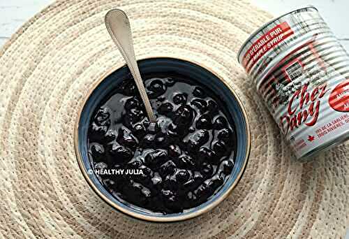 COMPOTE DE BLEUETS AU SIROP D’ÉRABLE #VEGAN
