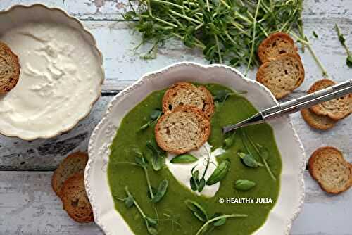 VELOUTÉ DE PETITS POIS À LA CHANTILLY DE FETA