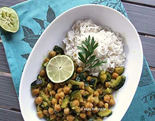 CURRY DE POIS CHICHES AUX COURGETTES #VEGAN