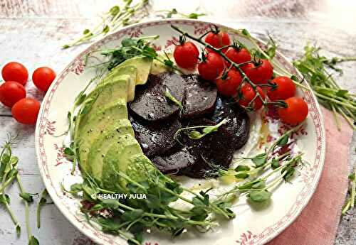 SALADE DE BETTERAVE ET AVOCAT, CHANTILLY DE FETA