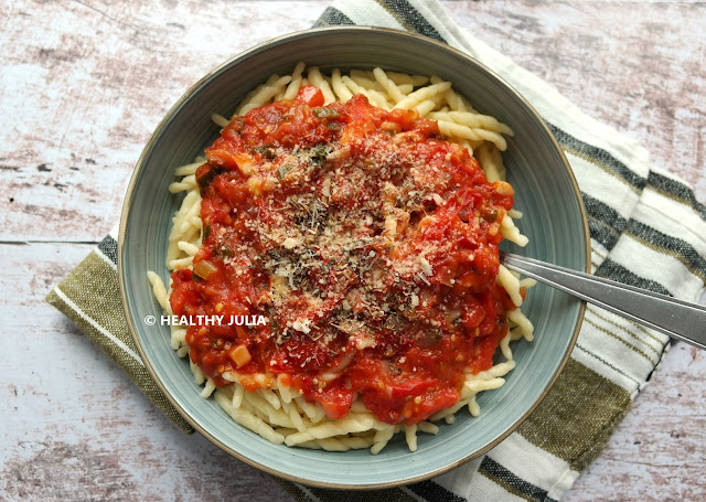 PÂTES AUX TOMATES FRAÎCHES #VEGAN