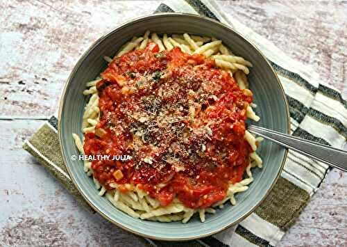 PÂTES AUX TOMATES FRAÎCHES #VEGAN