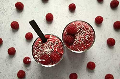 CHIA PUDDING COCO-FRAMBOISE (OCTOBRE ROSE) #VEGAN