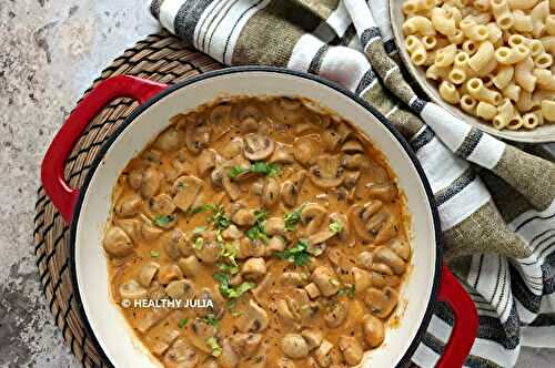 CHAMPIGNONS STROGANOV #VEGAN
