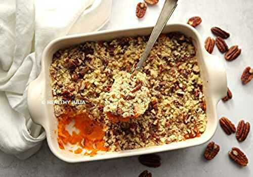 CRUMBLE DE PATATES DOUCES AUX NOIX DE PÉCAN #VEGAN