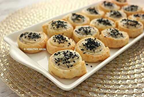 FEUILLETÉS ROULÉS AU FROMAGE ET SÉSAME NOIR #VEGAN