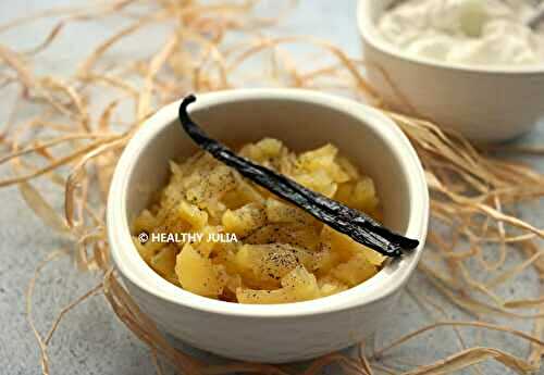 POMMES CUITES AU SIROP DE VANILLE (MICRO-ONDES) #VEGAN