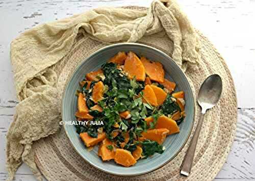 POÊLÉE DE BUTTERNUT AUX ÉPINARDS #VEGAN