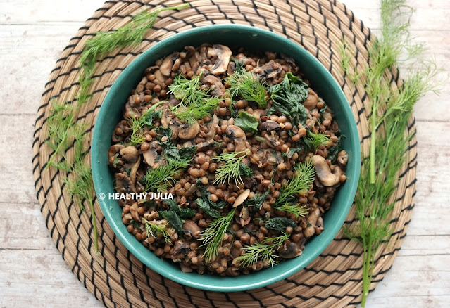 POÊLÉE DE LENTILLES ET CHAMPIGNONS #VEGAN