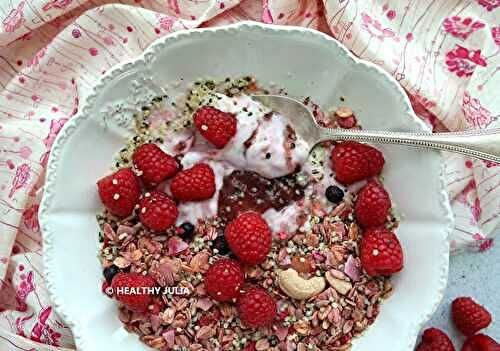 BOWL DE GRANOLA AUX FRAMBOISES #VEGAN