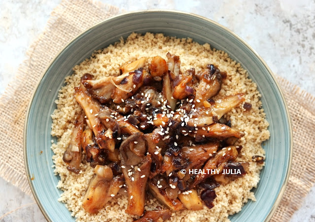 COUSCOUS AUX PLEUROTES FAÇON SHAWARMA #VEGAN