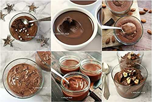 VARIATIONS HEALTHY AUTOUR... DES CRÈMES ET MOUSSES AU CHOCOLAT #VEGAN