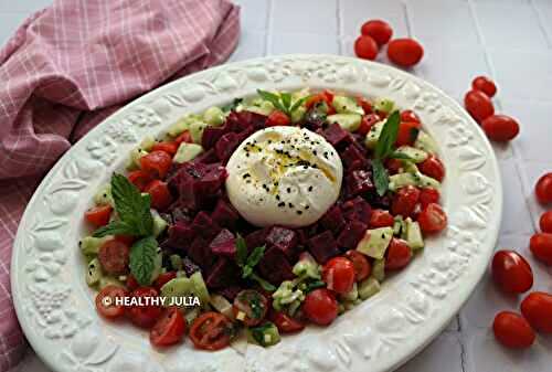 SALADE DE CRUDITÉS, BETTERAVE ET BURRATA