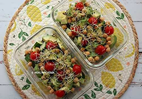 SALADE DE LENTILLES AUX CRUDITÉS (MEAL PREP) #VEGAN