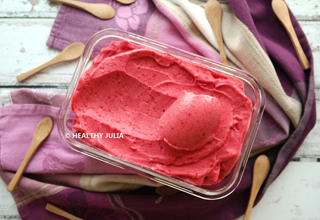 NICE CREAM À LA FRAMBOISE (EXPRESS, SANS SORBETIÈRE) #VEGAN