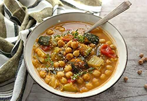 SOUPE MAROCAINE AUX POIS CHICHES #VEGAN