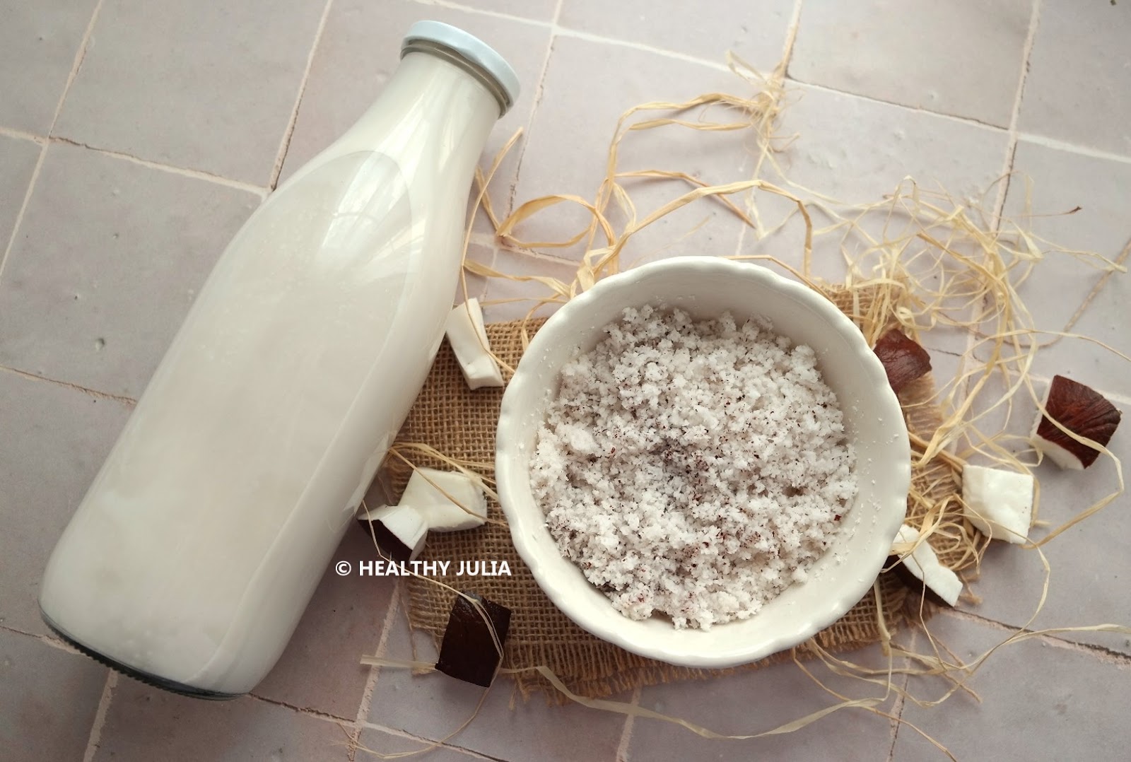 LAIT DE COCO ET SON OKARA #VEGAN