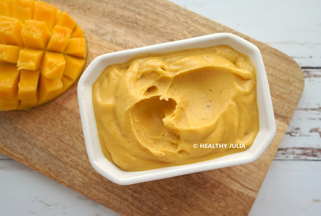 NICE CREAM À LA MANGUE (EXPRESS, SANS SORBETIÈRE) #VEGAN