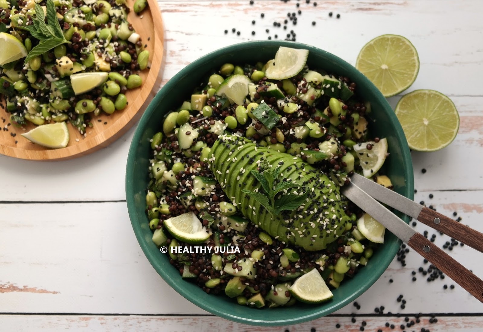 SALADE DE LENTILLES NOIRES ET EDAMAME #VEGAN