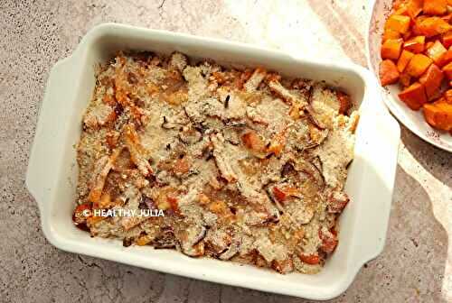 GRATIN DE PÂTES AU POTIMARRON ET SAUCE TOMATE (SANS LACTOSE)