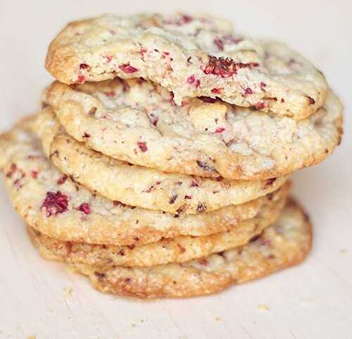 Cookies chocolat blanc et framboise