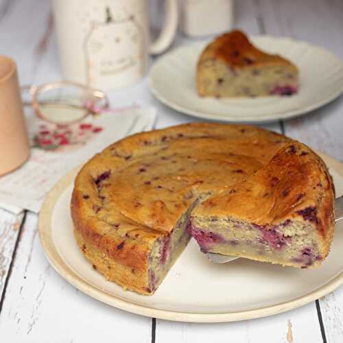 Gâteau moelleux façon financiers framboises