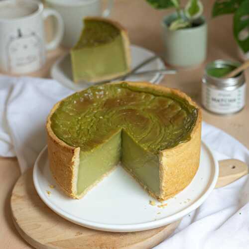 Flan vegan au thé matcha