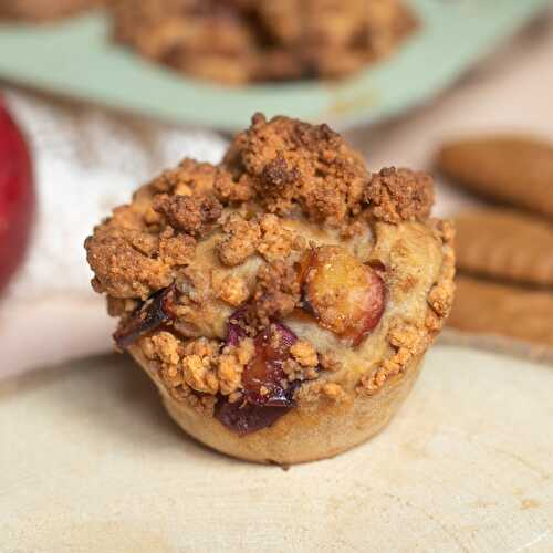 Muffin pomme cannelle crumble spéculoos