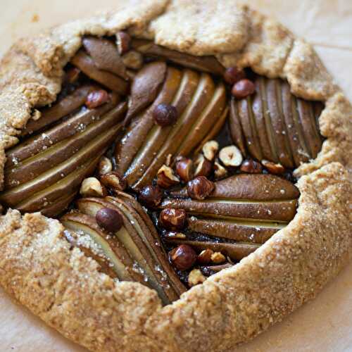 Tarte chocolat poire & noisettes